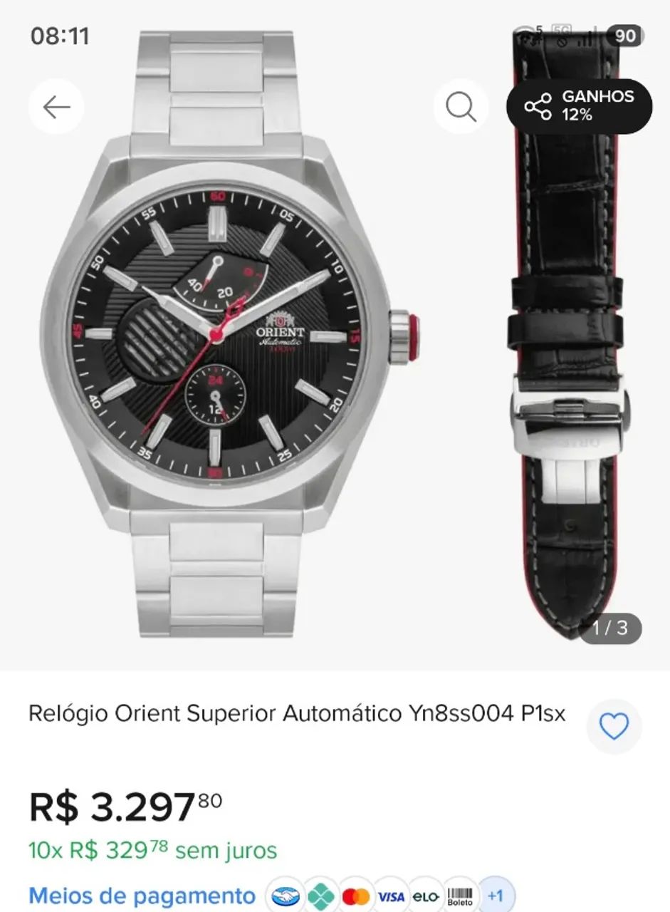 RELÓGIO ORIENT SUPERIOR AUTOMÁTICO  - Foto 2
