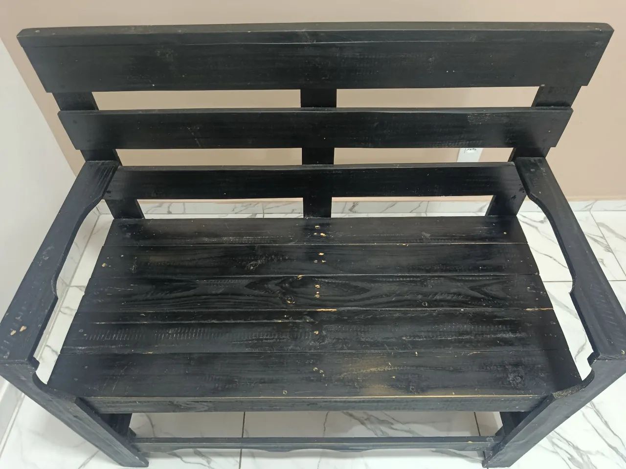 Mesa de vidro sem cadeiras/banco de madeira - Foto 4