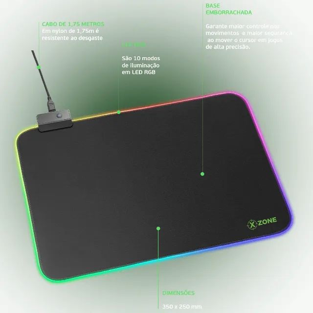 Mousepad RGB Xzone - Foto 4