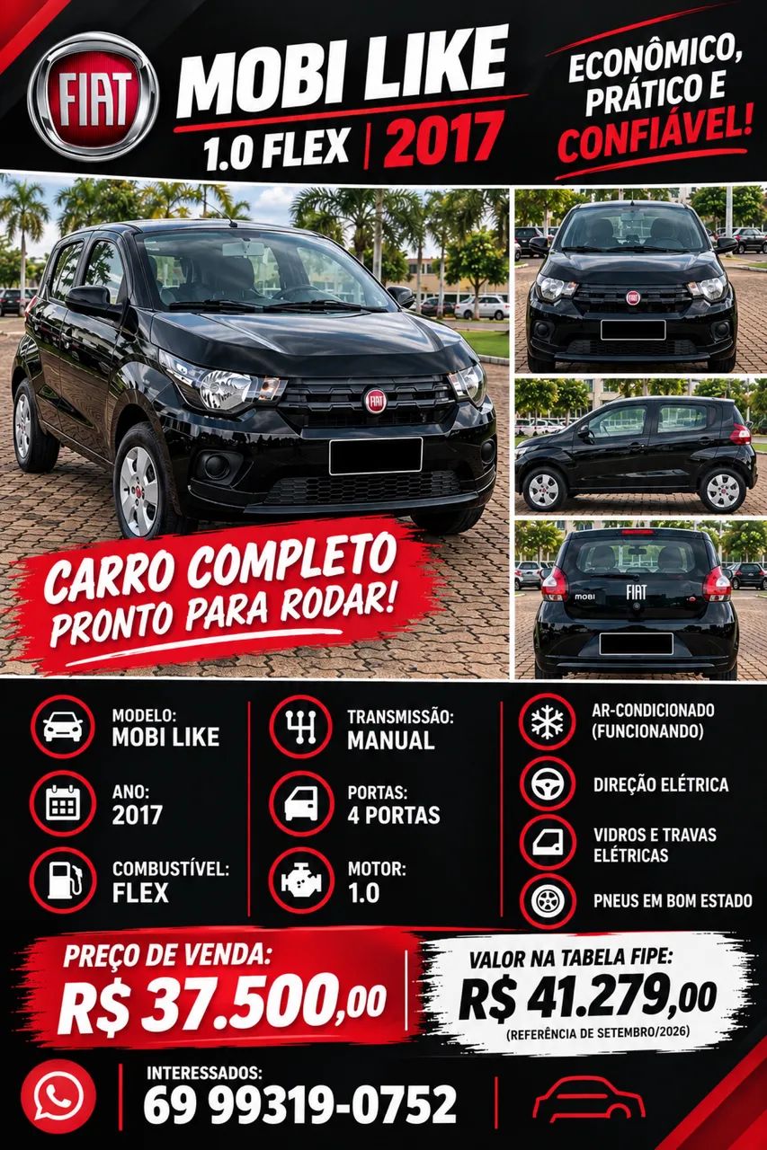 Fiat Mobi Like 1.0 Fire Flex 5P. 2017