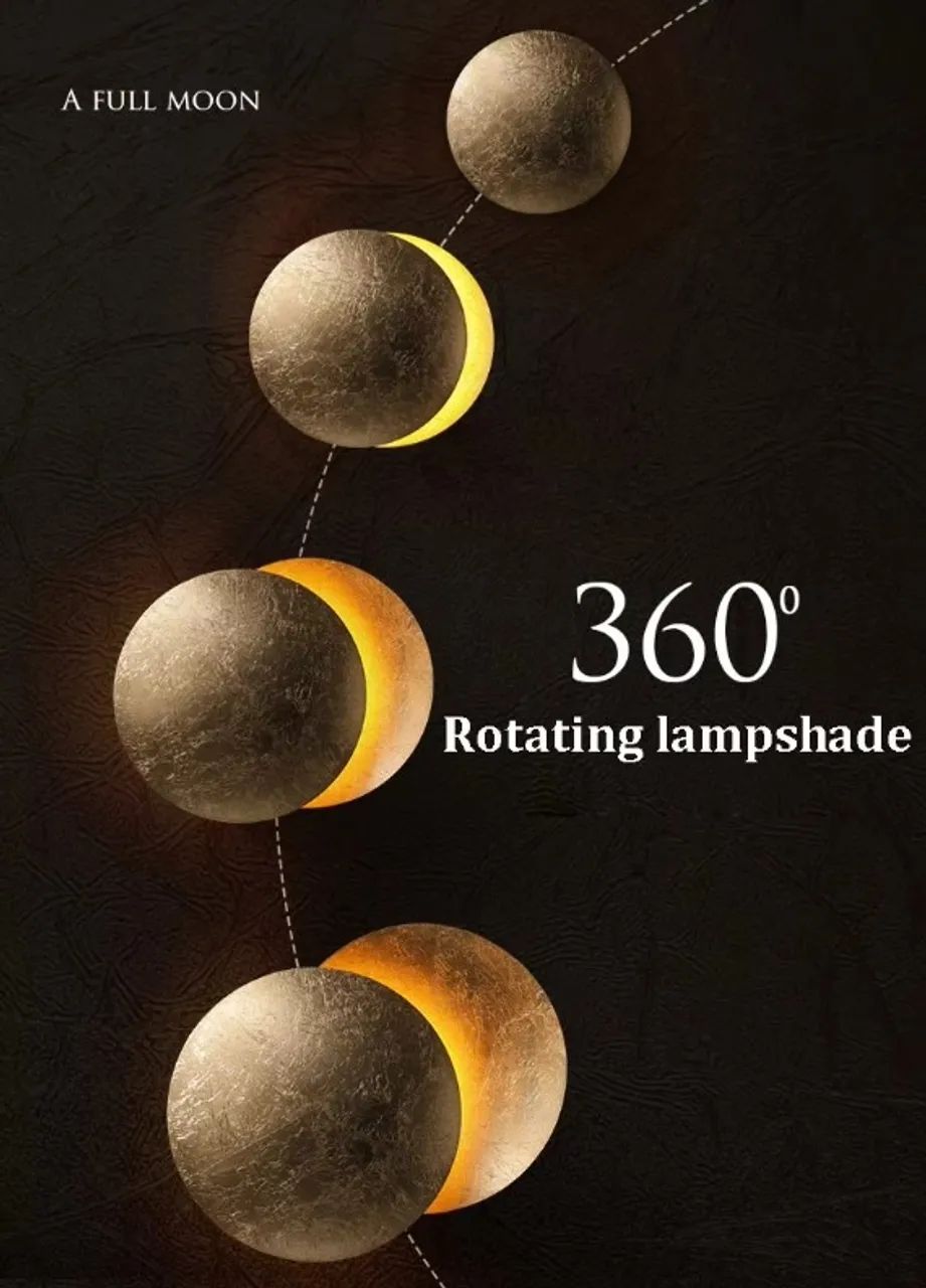 Arandela Luminária de Parede Eclipse - Dourada - Foto 3