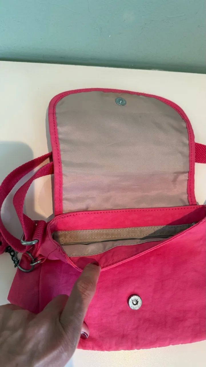Bolsa tiracolo Kipling Rosa - Foto 2