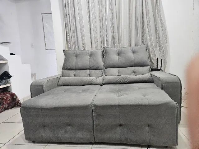 Sofá retratil e reclinavel em suede  - Foto 3