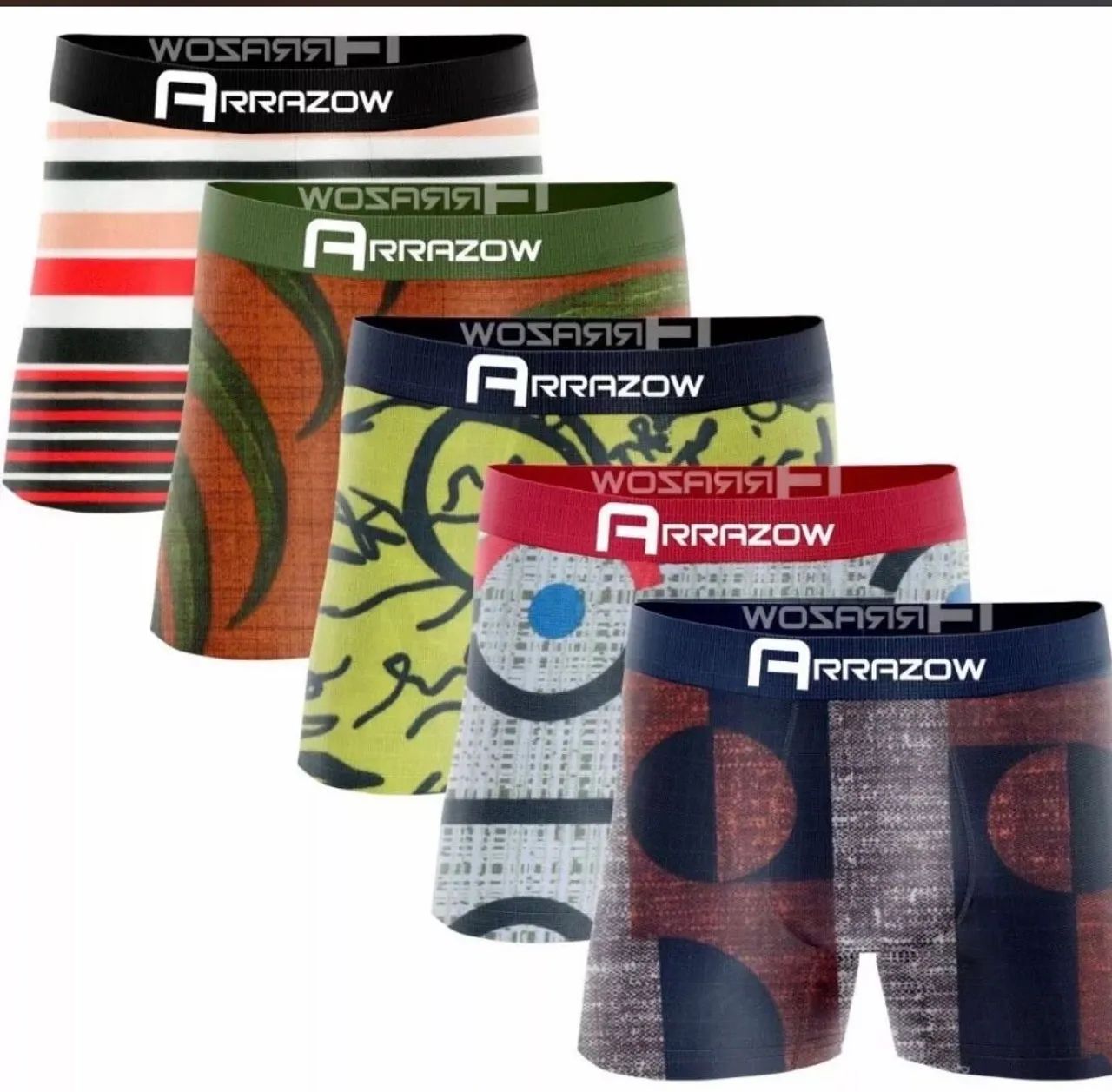 Kit com 5 Cuecas Boxer