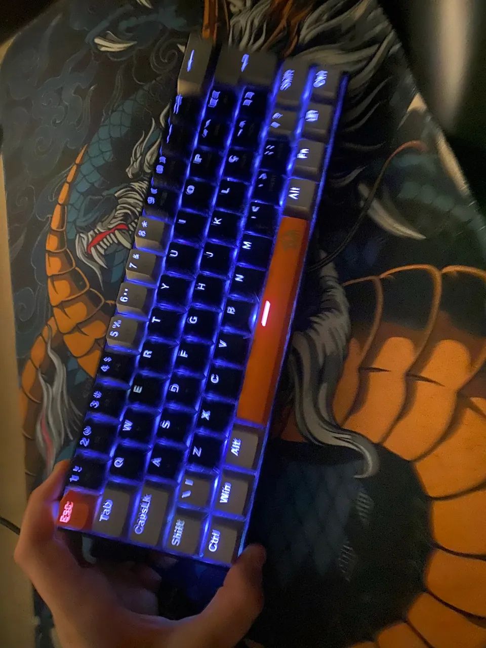 Teclado Gamer Redragon Lakshmi, Switch Brown + mouse pad e 5 switch brown  - Foto 5