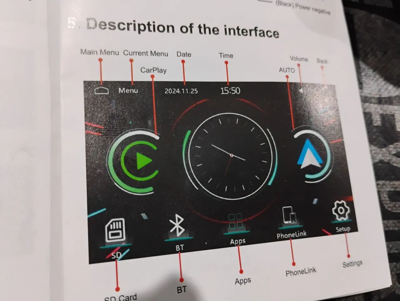 Central Multimídia 5" para Moto com CarPlay e Android Auto Sem Fio (Impermeável)  Nova - Foto 2