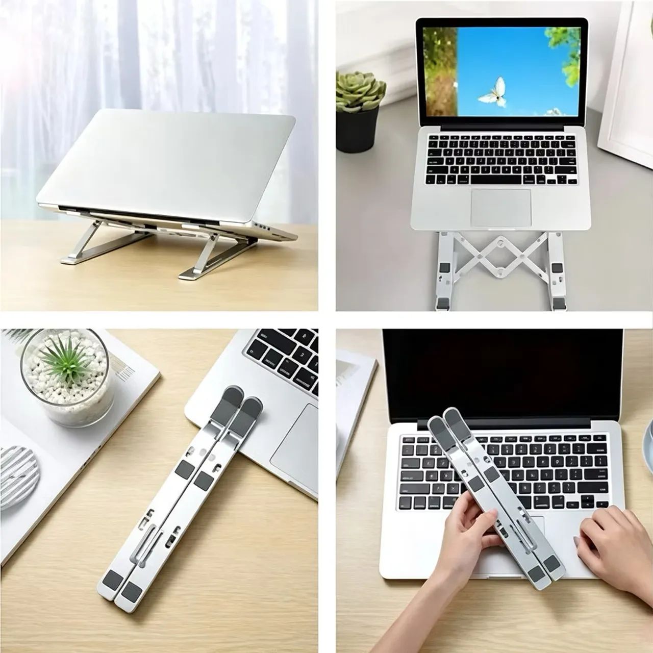 Suporte para Notebook e Tablet em Alumínio Dobrável Portátil - Foto 3