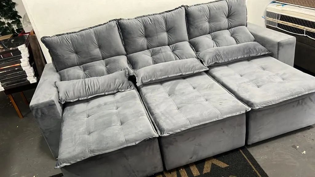 SOFA RETRATIL RECLINÁVEL 2.50 FRETE GRÁTIS 