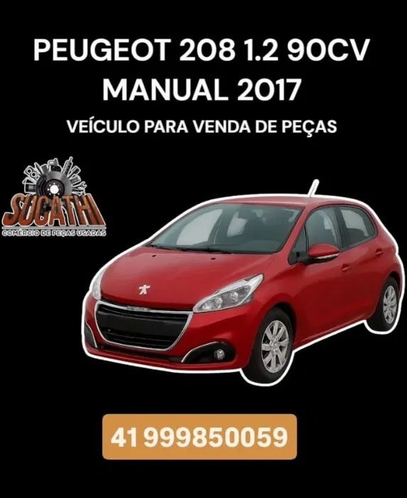 PEUGEOT 208 1.2 AUTOMATICO 2017 - SUCATA PARA RETIRADA DE PEÇAS