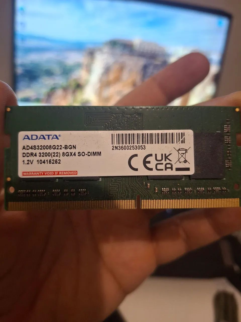 Memória DDR4 8gb 3200mhz Adata