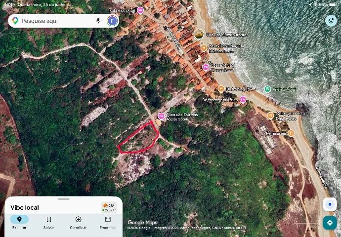Terreno 4000m2 - Praia do Sagi - RN 
