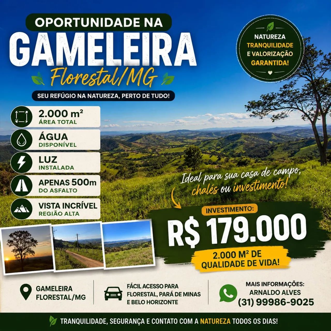 CHÁCARA OPORTUNIDADE 2.000M2 FLORESTAL  - Foto 4