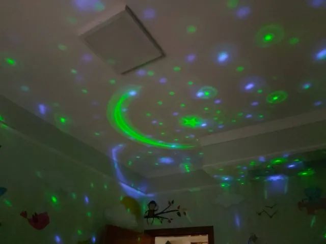 ABAJUR REFLETOR ESTRELA PARA QUARTO BASE AZUL  - Foto 3