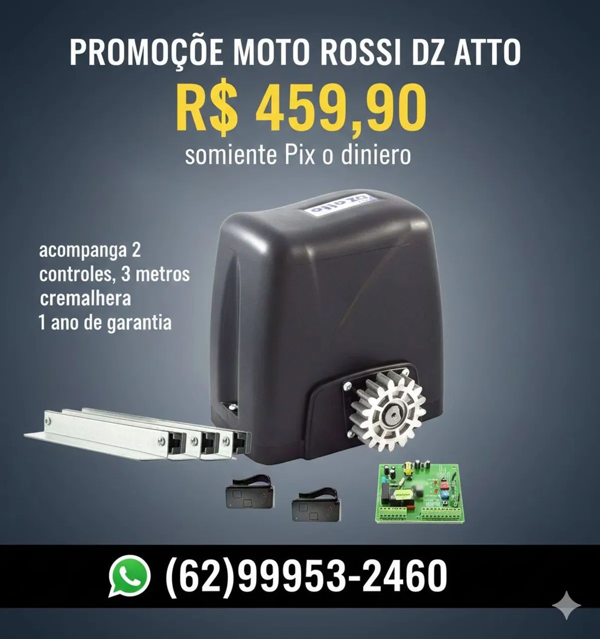 Motor Portão  Rossi DZ  atto promoção 