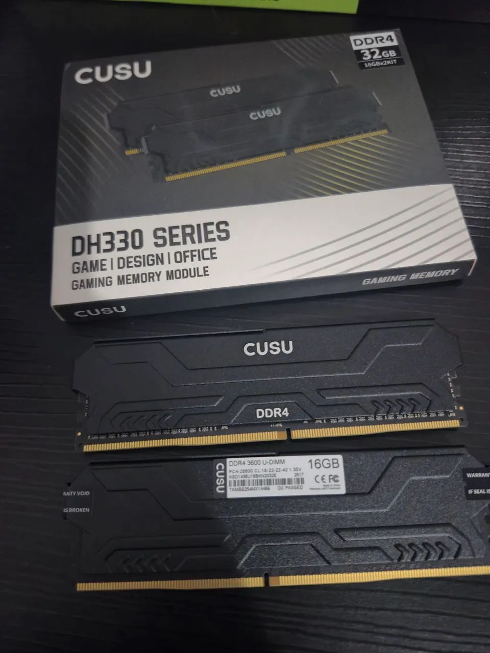 Memória RAM ddr4 CUSU 32GB( 2x16GB) 3600 MHz - Memória RAM