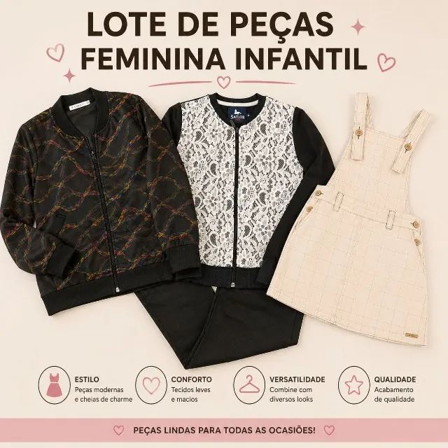 Lote de roupas infantis
