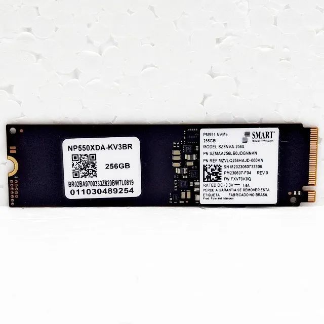 SSD 256GB NVMe M.2 2280 SAMSUNG MZVLQ256HAJD - Armazenamento
