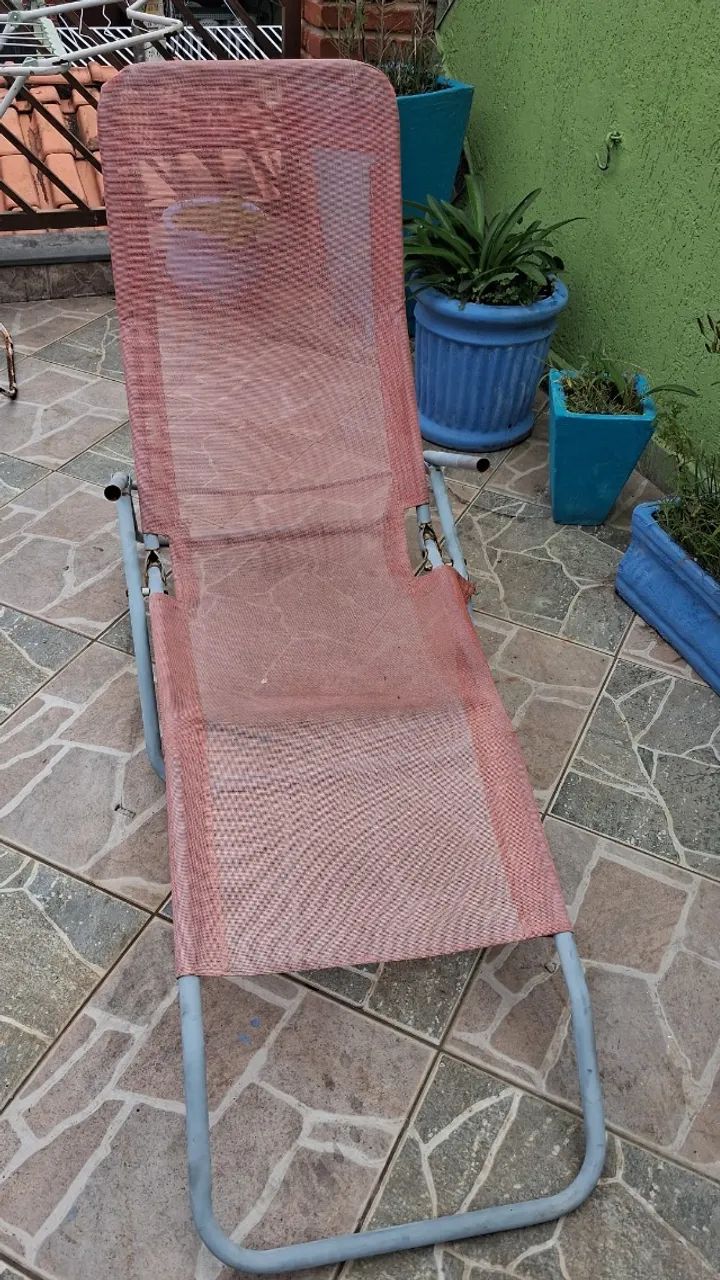 Espreguiçadeira laranja  - Foto 2