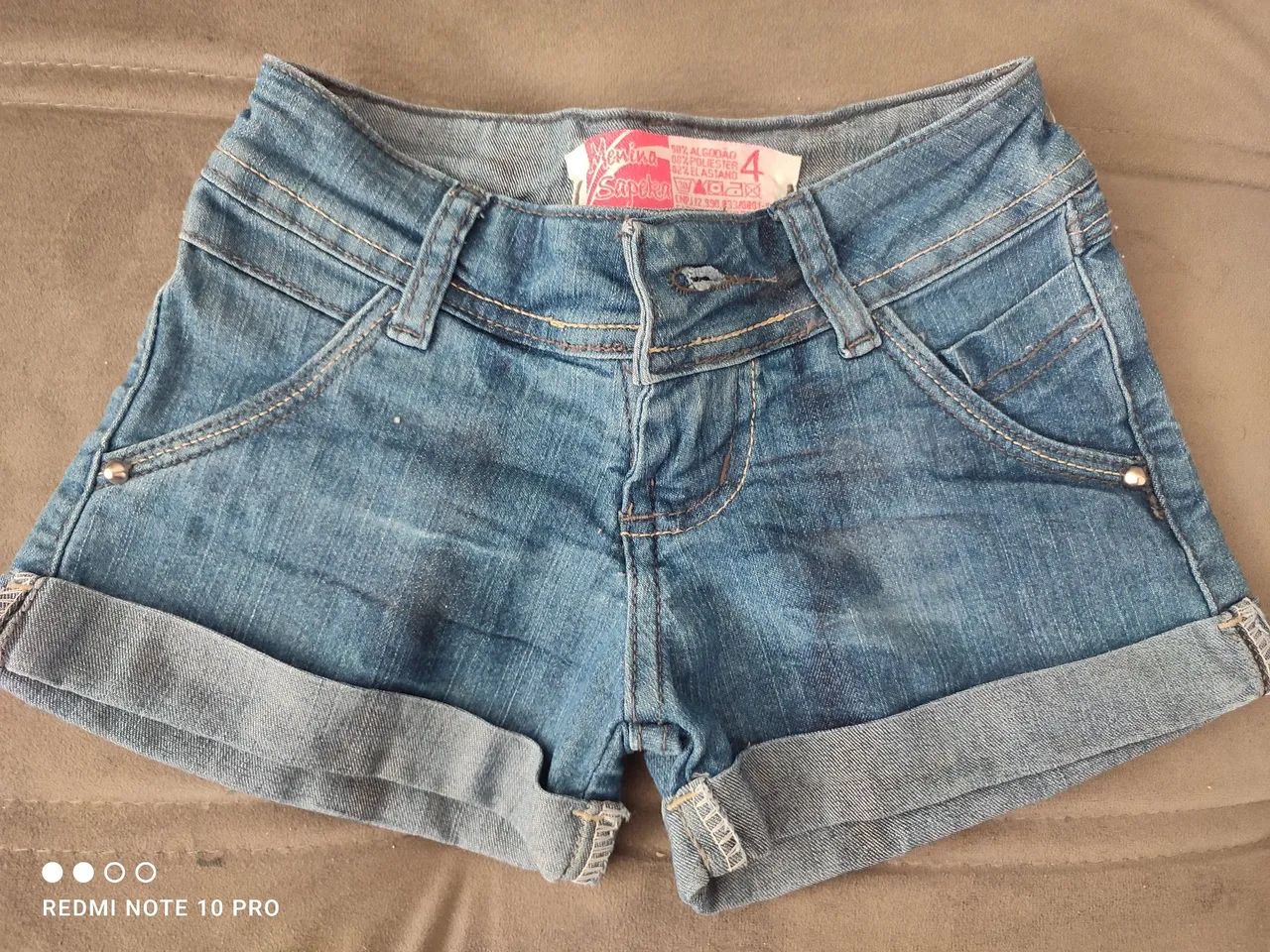 Short infantil jeans escuro  - Foto 5