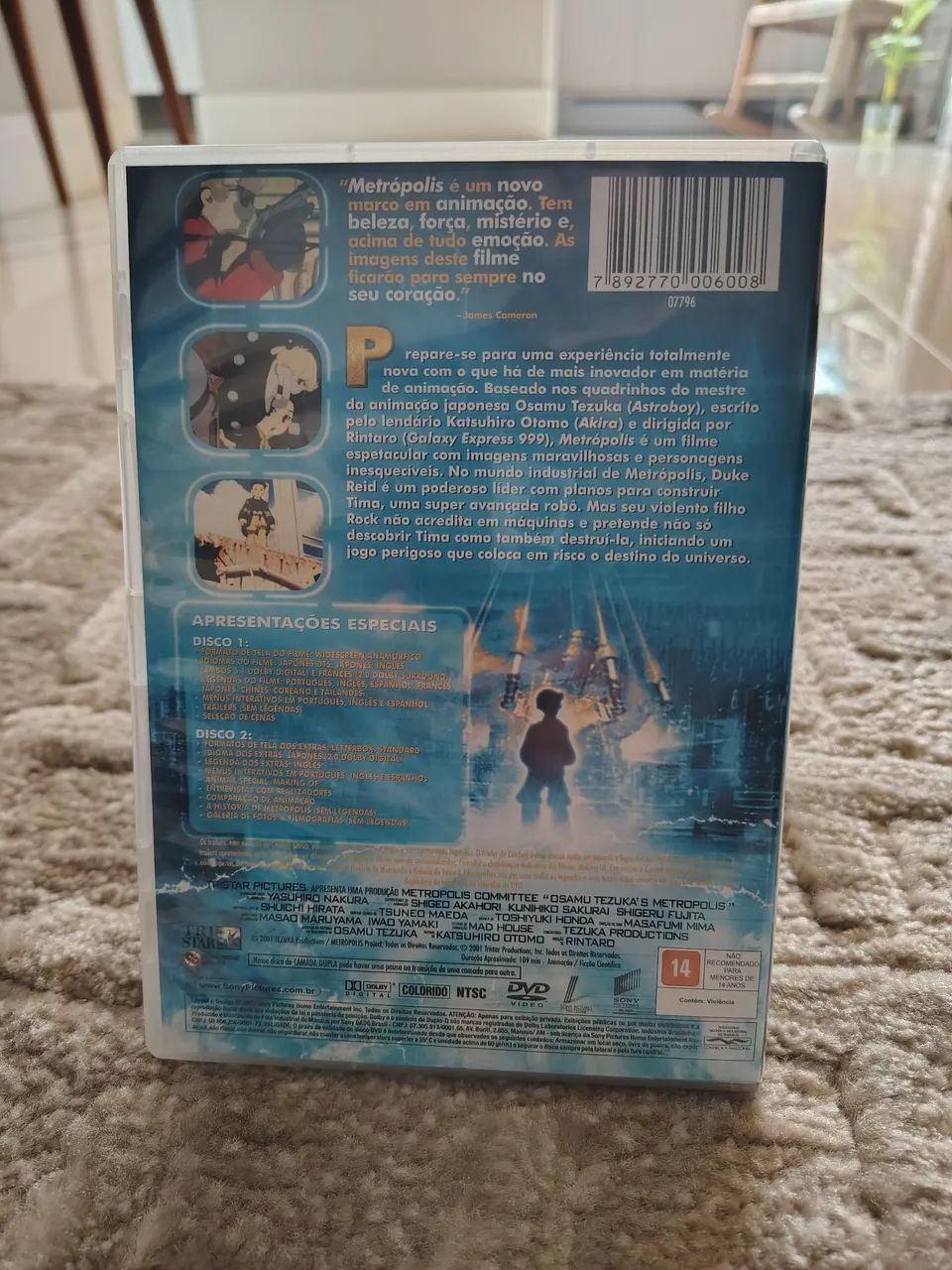 Dvd Metrópolis (Osamu Tezuka / Astro Boy) Raro - Foto 2