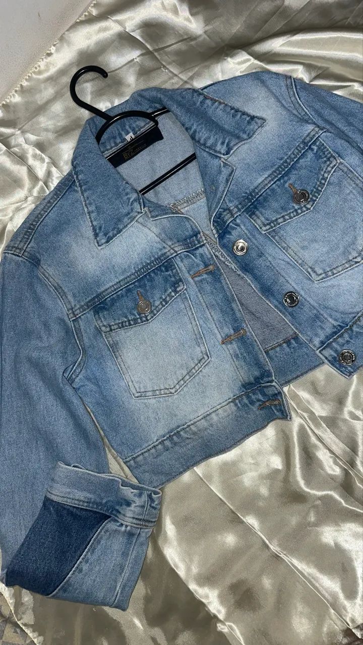 Jaqueta Jeans Feminina P - Foto 3