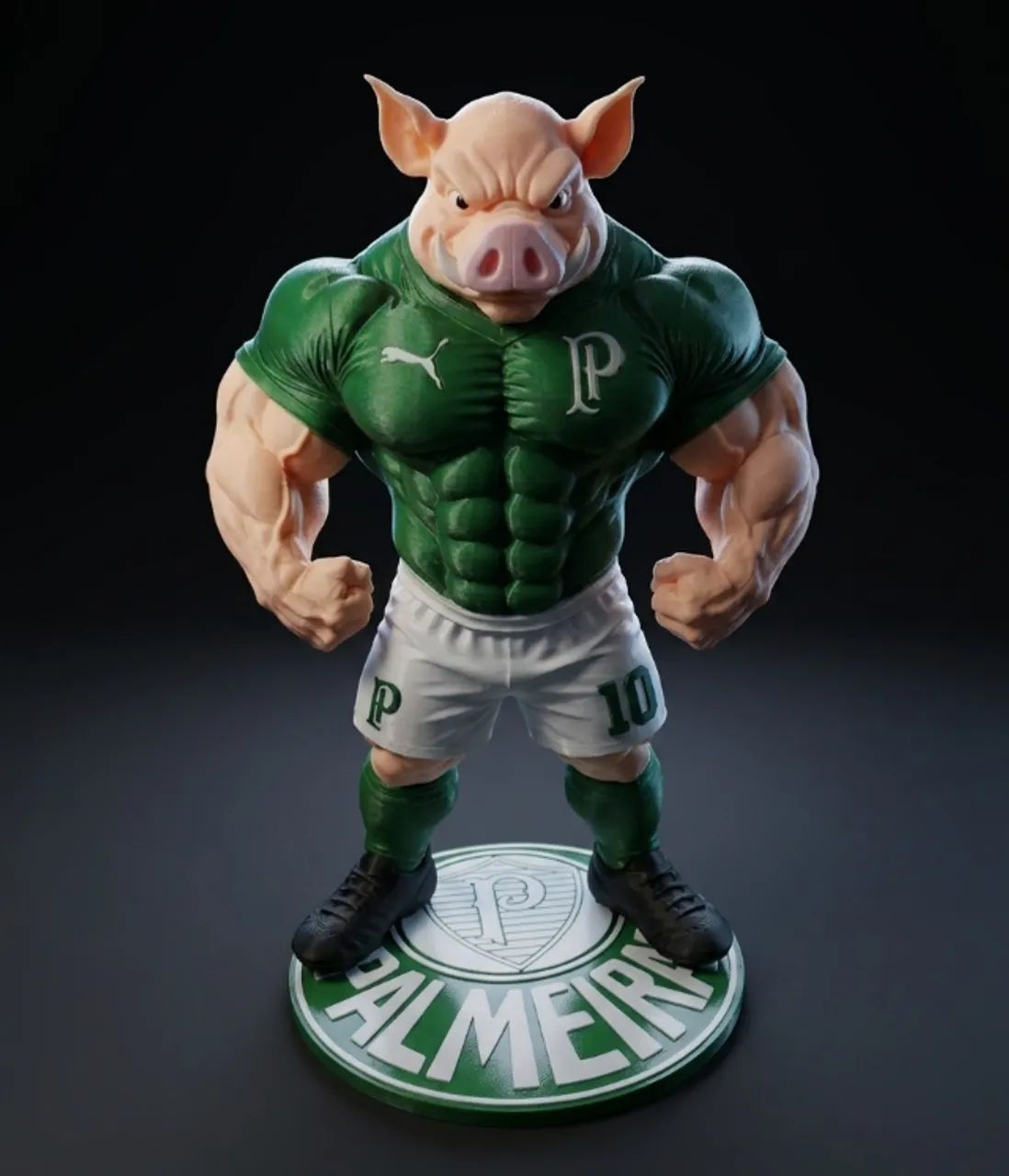 Boneco Porco Palmeiras 3D - Ideal para Decoração e Presente - Foto 2