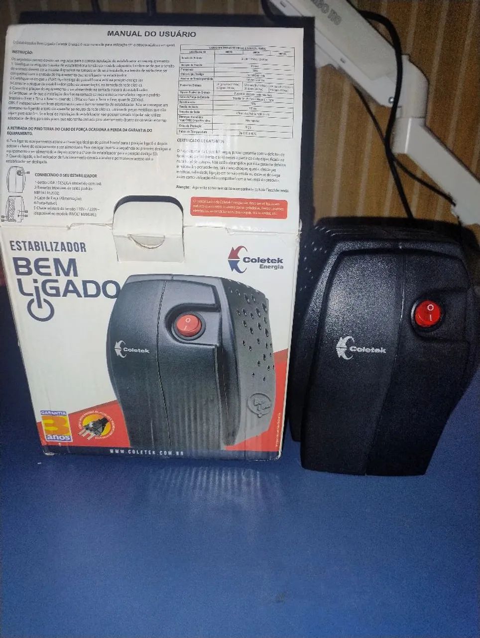 Estabilizador Coletek 500VA Bivolt com Caixa 