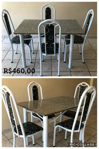 Mesa de retangular 4 cadeiras por 460,00 a vista - Foto 2