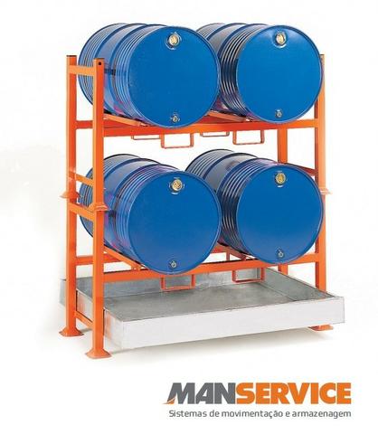 Rack para armazenamento de tambores 200l