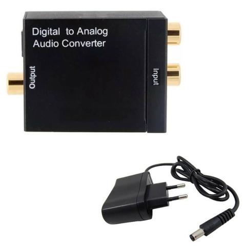 Conversor Áudio Digital Toslink Coaxial para RCA