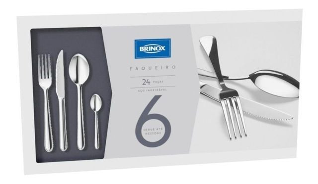 Faqueiro Brinox Lacrado de aço Novo