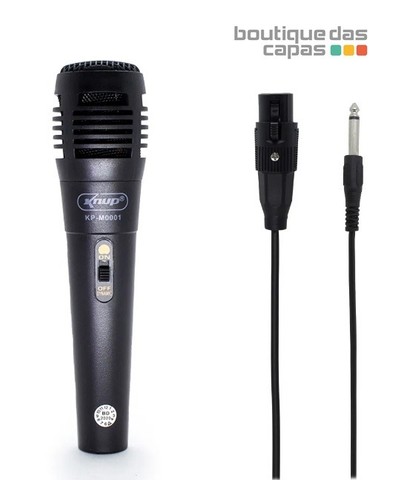 Microfone dinâmico com fio knup KP-M0001 karaoke caixa de som igreja - Foto 2
