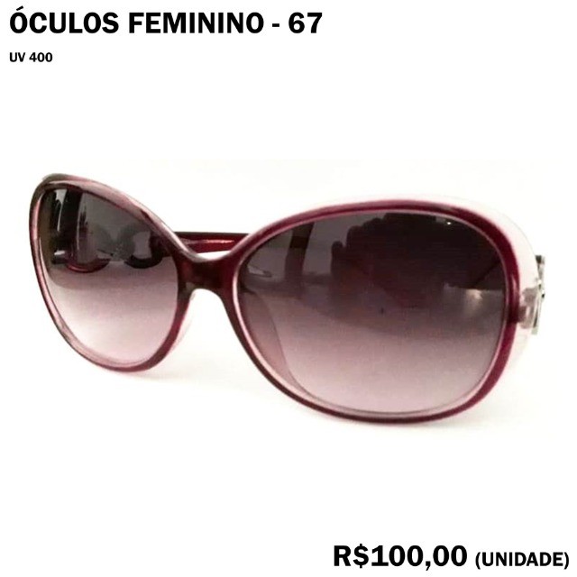 Óculos Feminino com Proteção UV - Modelo 67