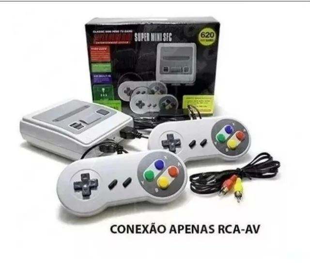 Video Game Super Mini 620 Jogos Retro 8 Bits 2 Controles Nitendo