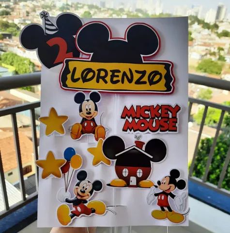 Topo de Bolo Personalizado Aniversário Infantil