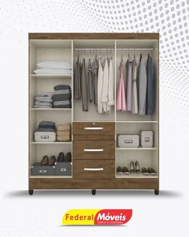 Guarda Roupa 6 Portas 3 Gavetas com Espelho Direto da Fabrica Promoção - Foto 2