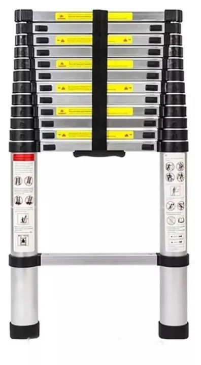 Escada Telescópica 13 Degraus 5m Original De Alumínio - Foto 4