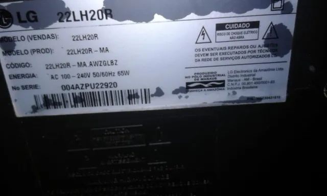 TV 22 LH 20 R LG  Retirar peça - Foto 2