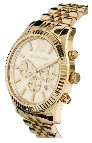 Relógio Michael Kors Mk8281 Orig Chron Anal Gold. Masculino. - Foto 4