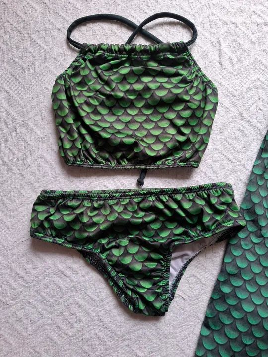 Kit cauda de Sereia para infantil - Verde - Foto 3