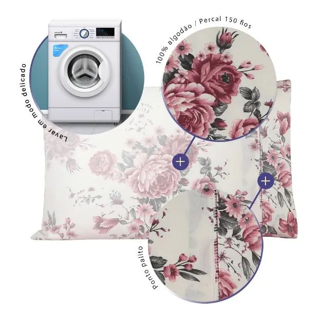 Fronha Avulsa 70cm x 50cm 100% Algodão Percal 150 Fios