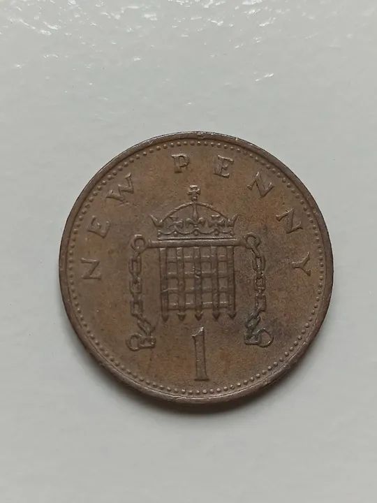 Moeda Antiga Inglesa 1 New Penny 1971