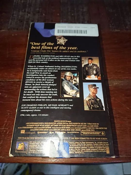FITA VHS IMPORTADA - Coragem sob fogo - Foto 2