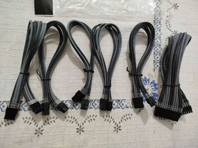 Kit Cabo Sleeved Preto e Cinza Carbono - Foto 3