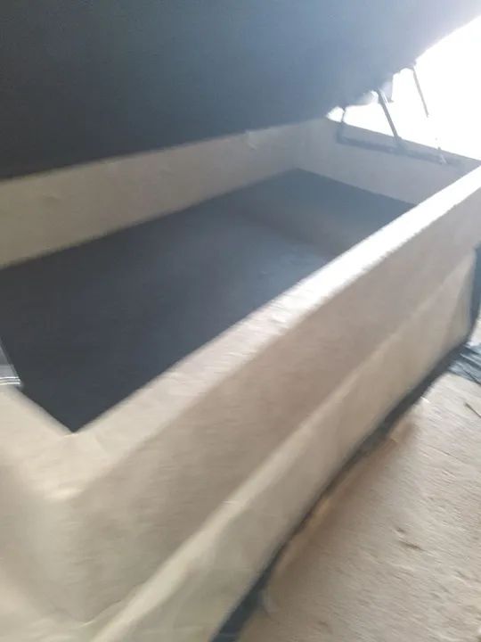 Base cama box com baú solteiro no Suede  - Foto 5