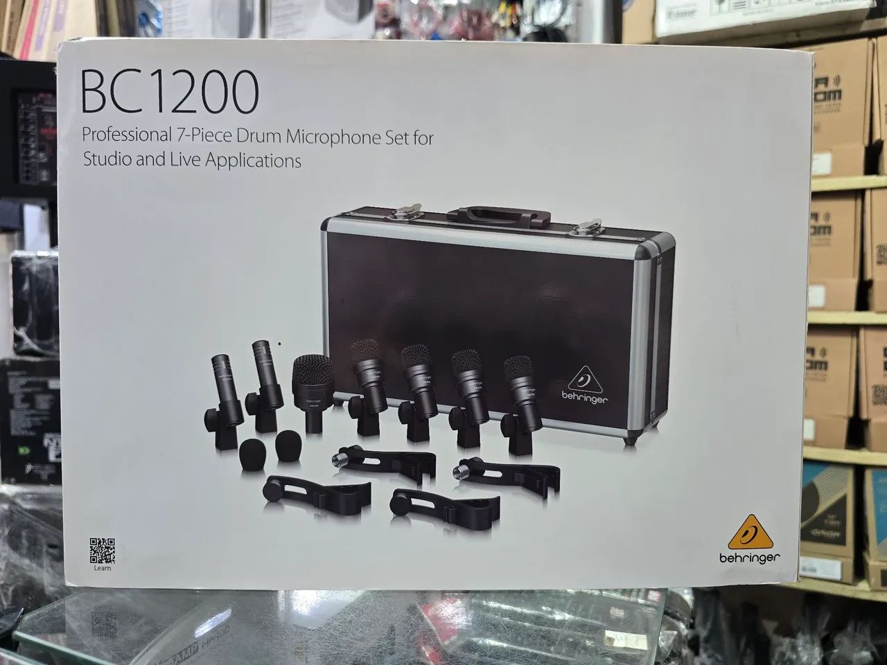 Kit Microfone bateria 7 peças Behringer BC1200 Profissional P/ Bateria