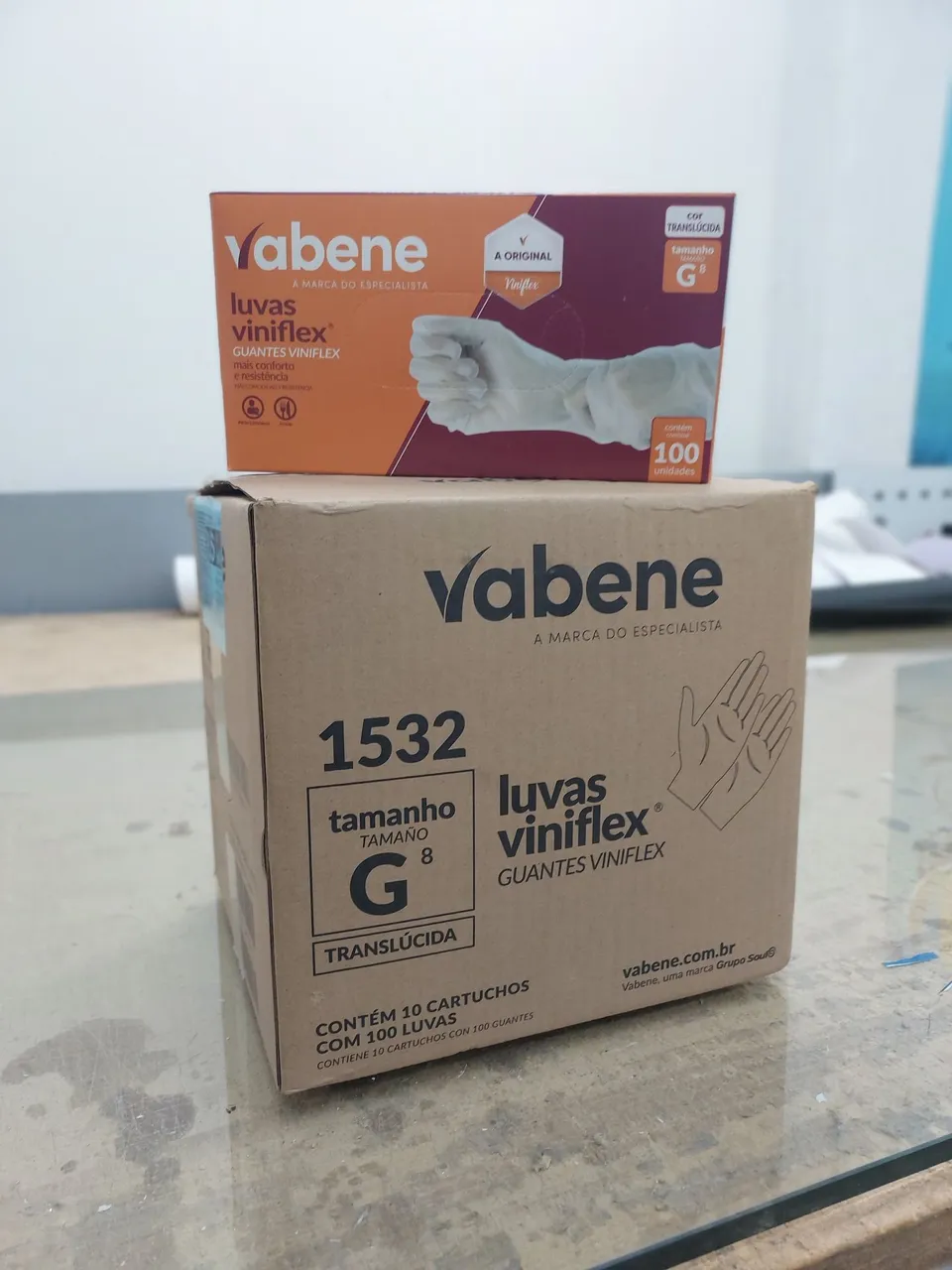 Luvas Viniflex Translucidas Tamanho G - Vabene