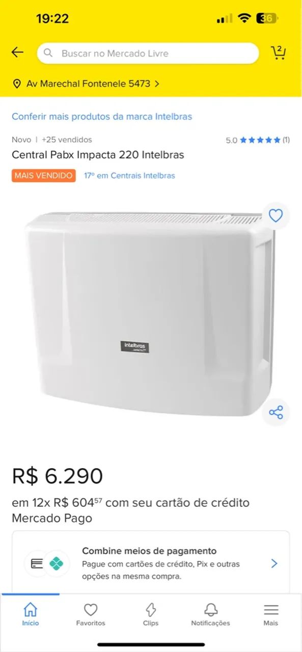Central Pabx Impacta 220 Intelbras