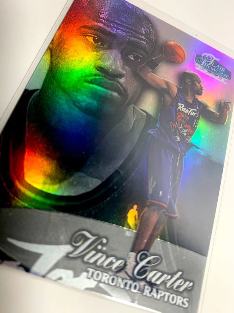 Vince Carter ROOKIE Holográfico Coleção Premium Card NBA 1998 Flair Hall da Fama Basquete  - Foto 2