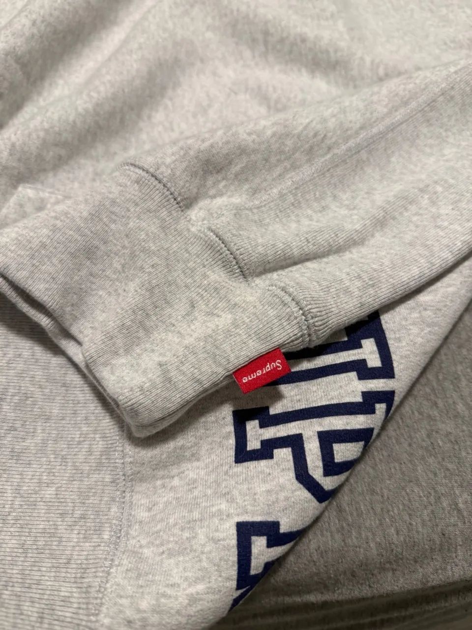 Supreme Moletom Collegiate Sleeve Ash Grey - Foto 4